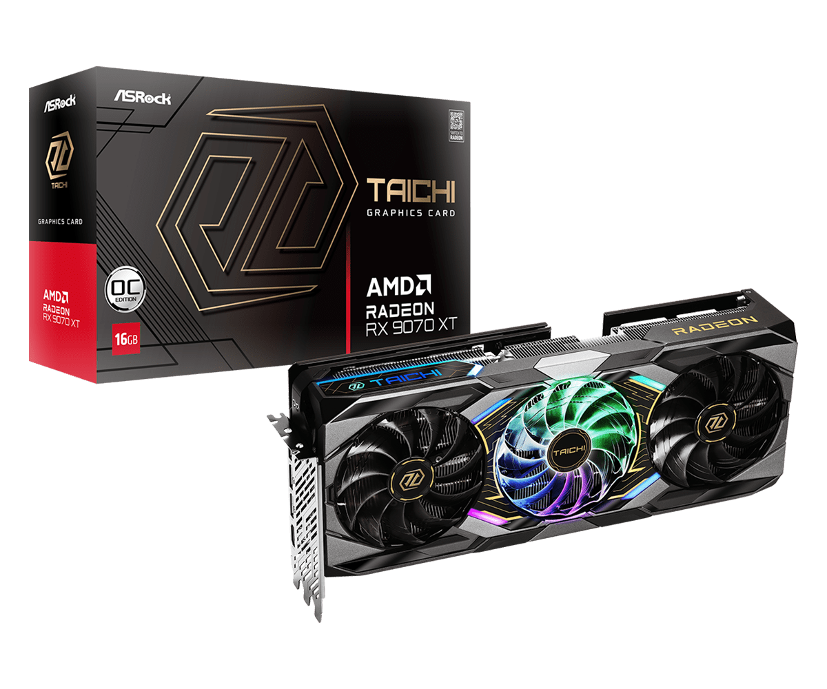 ASROCK AMD RADEON RX 9070 XT TAICHI 16GB OC GRAPHIC CARD