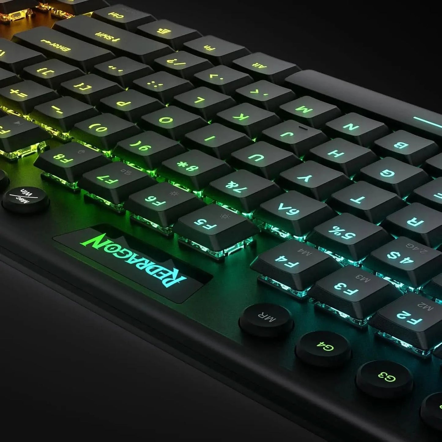 Redragon K621 Horus TKL RGB Mechanical Keyboard, 5.0 BT/2.4 Ghz/Wired Three Modes 80% Ultra-Thin Low Profile & Linear Red Switches, Black