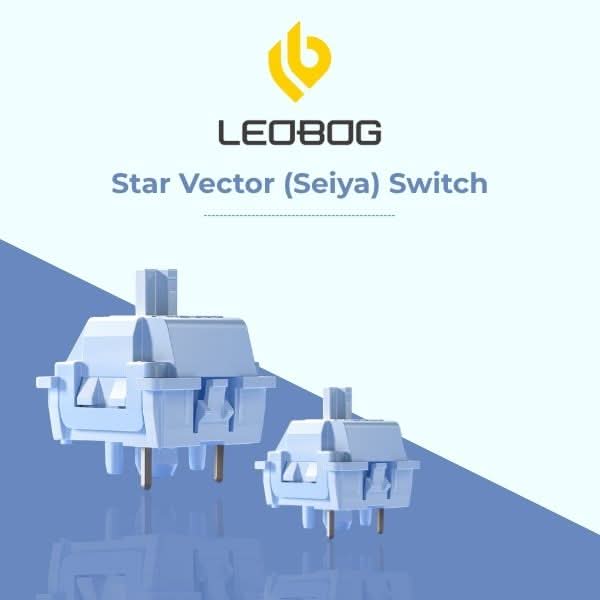 Aula LEOBOG Star Vector (Seiya) Linear Switch – Ultra-Smooth, Pre-Lubed, Hot-Swappable for Custom Keyboards – 100pcs (SS100)