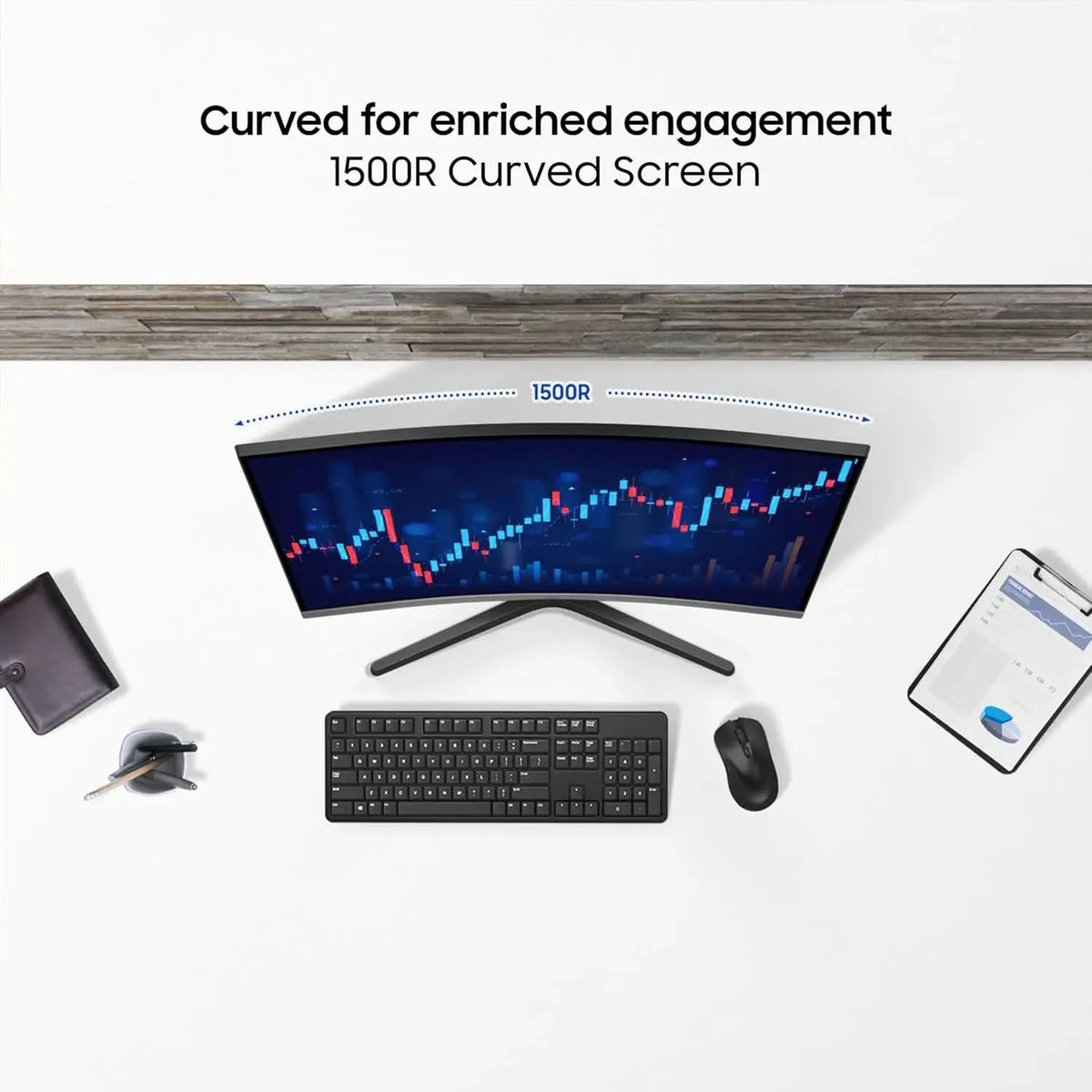 Samsung 32 Inch Curved Monitor, Full HD, 100Hz, 1500R Curvature, VA Panel, HDMI, DisplayPort, LS32D390GAWXXL