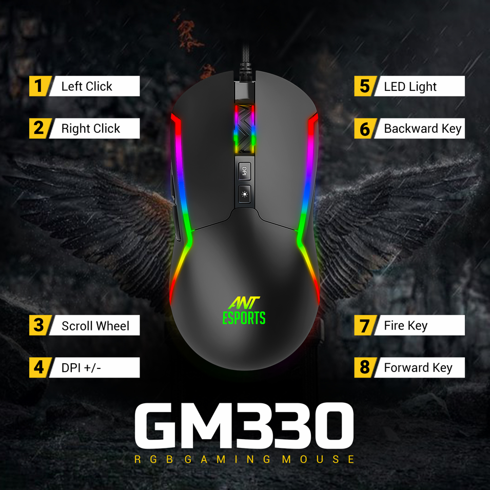 ANT ESPORTS GM330 WIRED-GAMING MOUSE