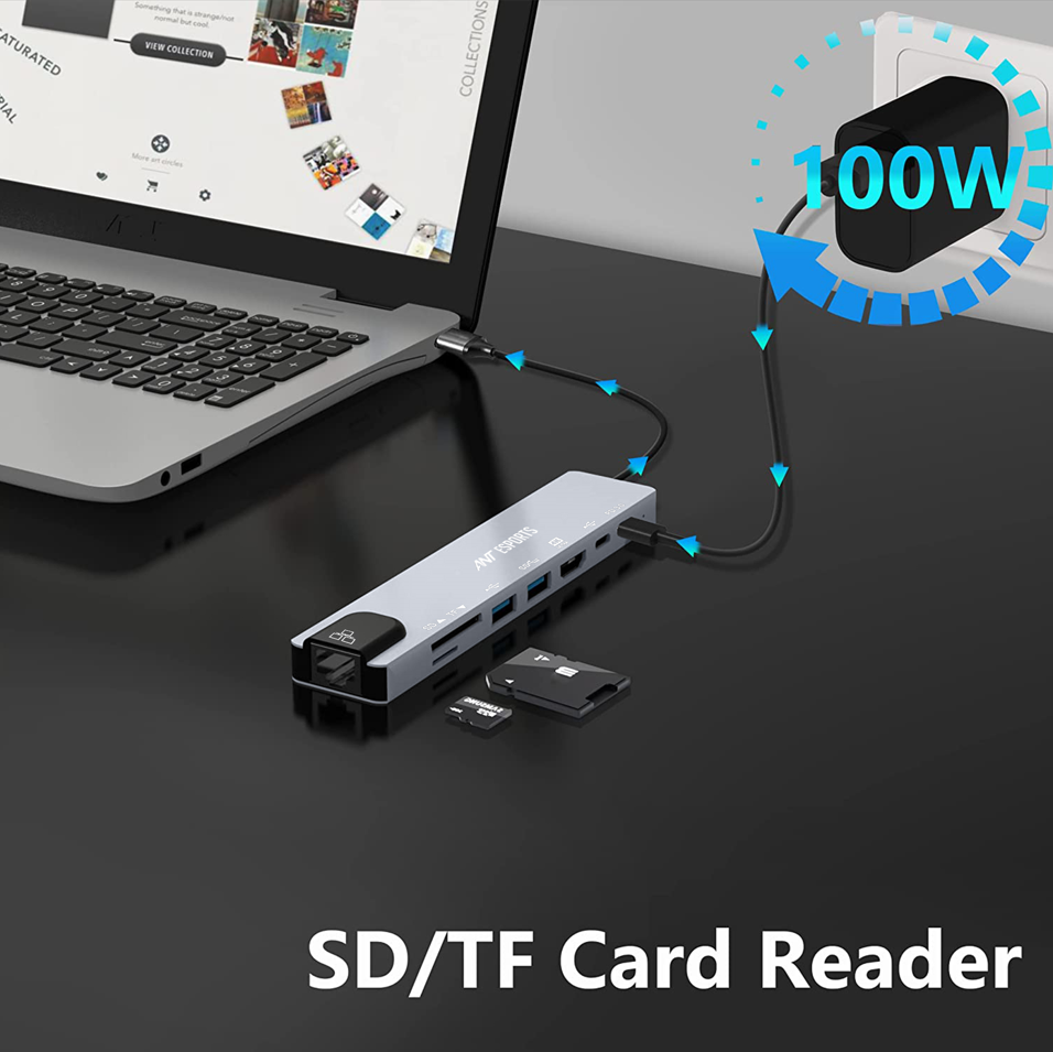 ANT ESPORTS 8-IN-1 MULTIFUNCTIONAL DOCKING STATION (AEC810)