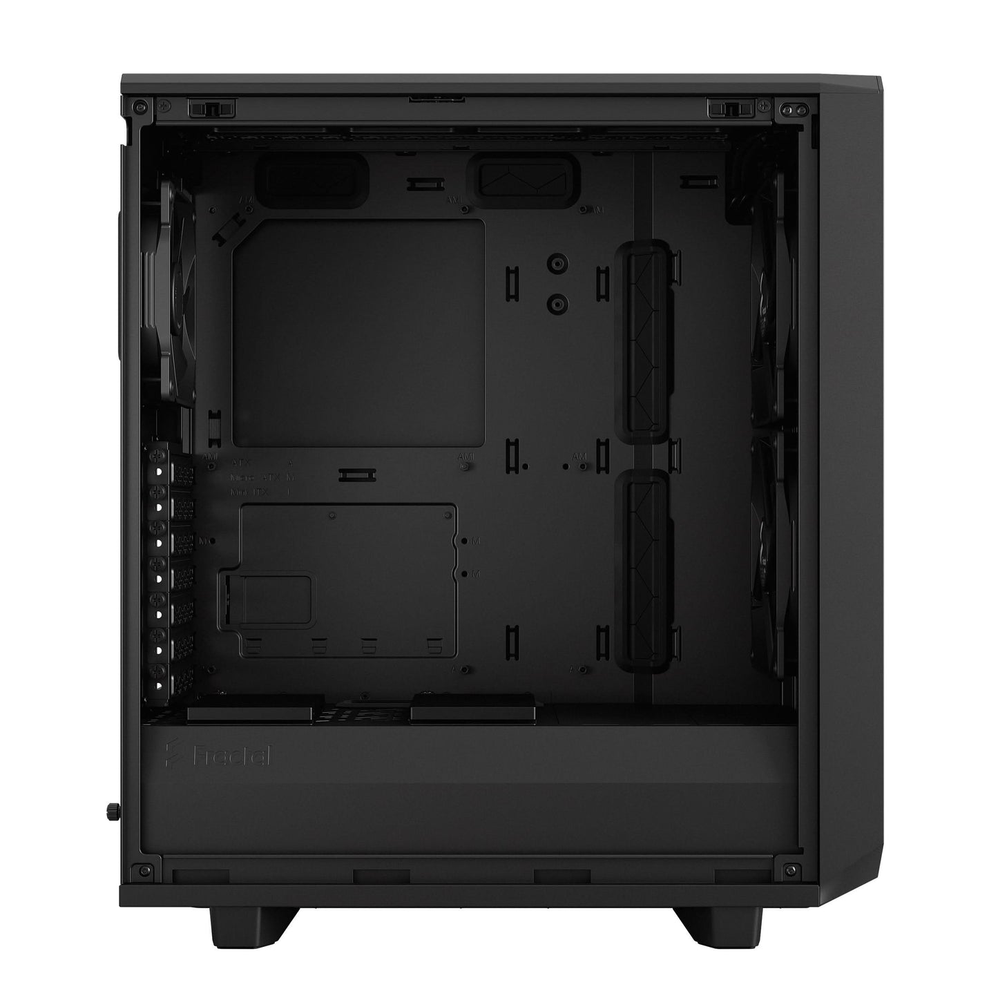 FRACTAL MESHIFY 2 COMPACT BLACK TG DARK TINT CABINET
