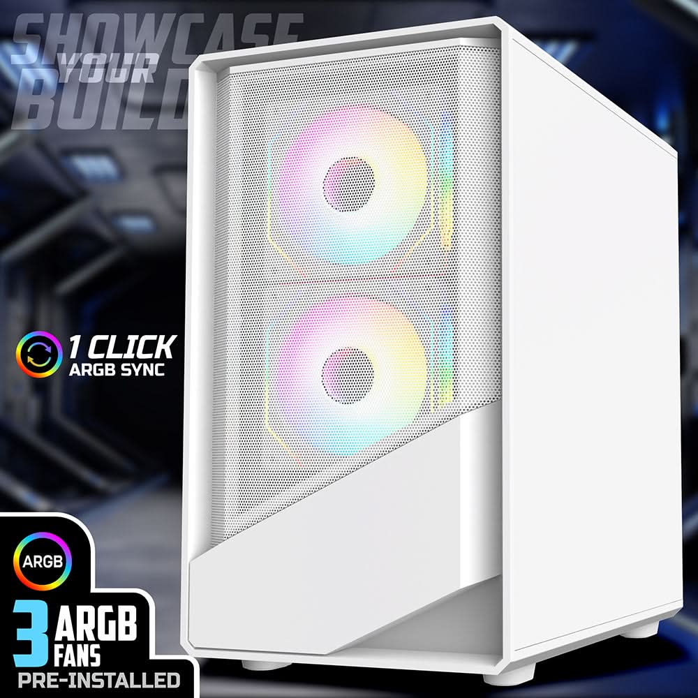 TAG Gaming Starlight Mid Tower Cabinet White