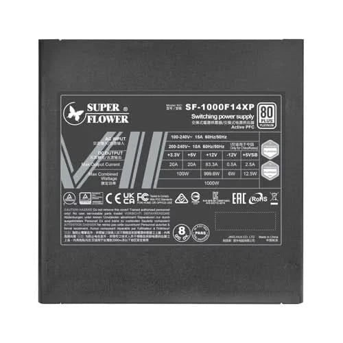Super Flower Leadex VII 1000W Platinum Pro ATX 3.1 Modular SMPS