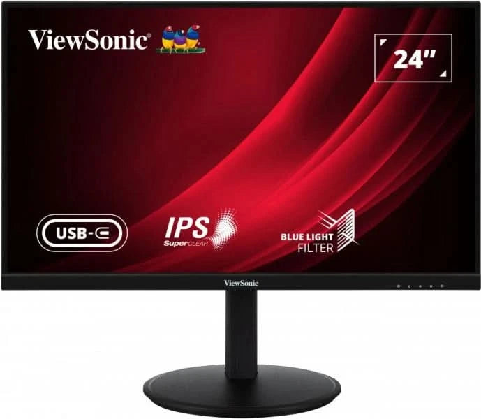 VIEWSONIC VG2409-MHU 60.96 CM (24") IPS FHD PROFESSIONAL MONITOR | USB TYPE-C ONECABLE SOLUTION 65W LAPTOP CHARGE BACK| HEIGHT ADJUSTMENT | EYE CARE| 2XSPEAKER| HDMI,USB-C,104% SRGB