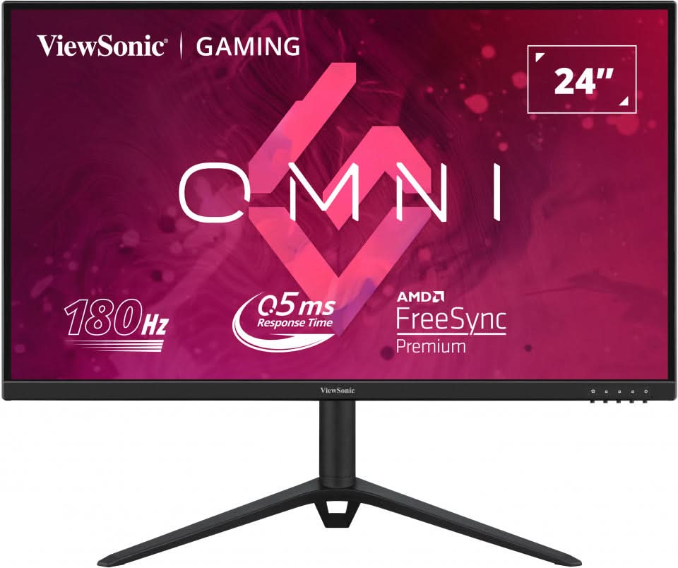 VIEWSONIC 60.96 CM(24") FHD FAST IPS GAMING MONITOR 180HZ,0.5MS, HDR10, AMD FREESYNC PREMIUM, ADAPTIVE SYNC & VESA CLEARMR, 2X SPEAKER, HIGHT ADJUSTABLE, EYE CARE,104% SRGB, HDMI,DP-VX2428J