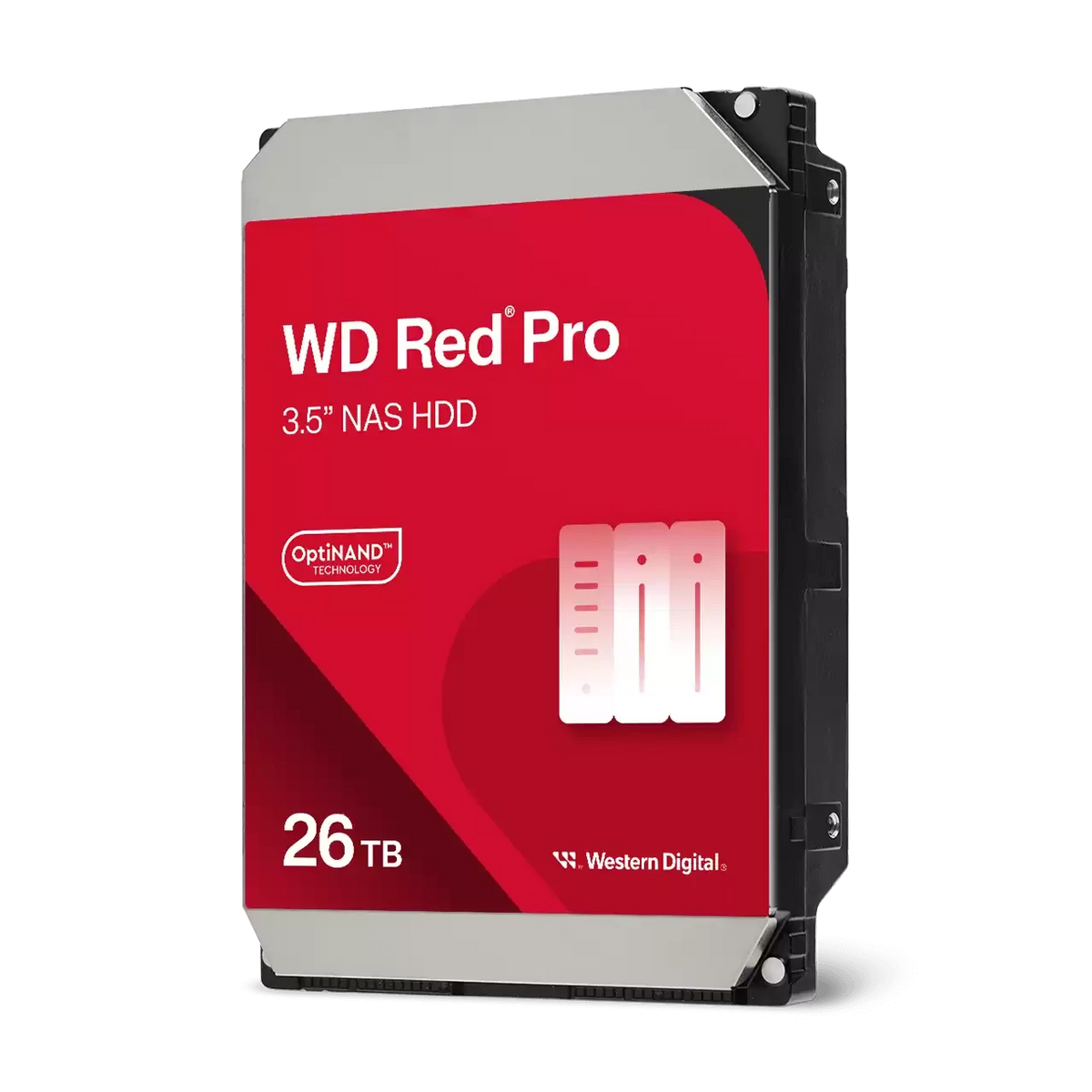 Western Digital 26TB WD Red Pro NAS Internal Hard Drive HDD - 7200 RPM, SATA 6 Gb/s, CMR, 512 MB Cache, 3.5" - WD260KFGX