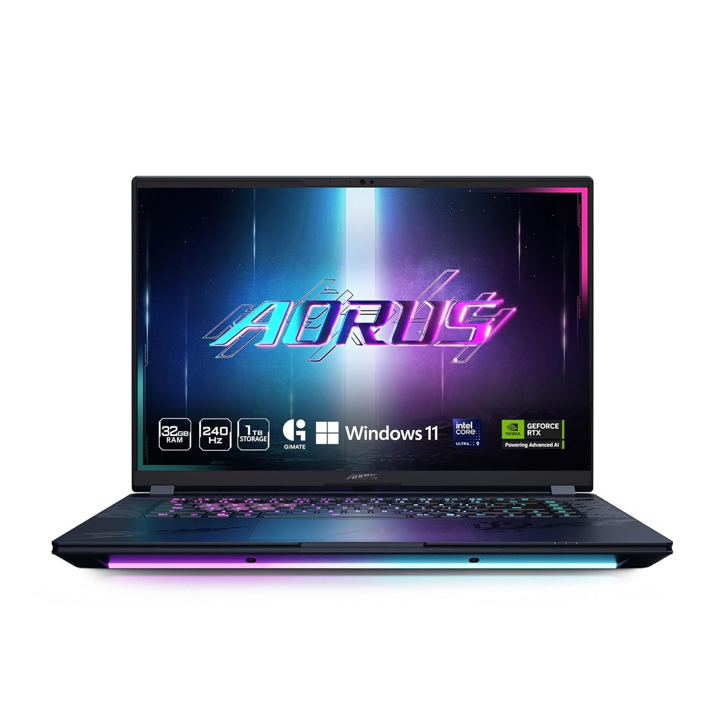 Gigabyte Aorus Master 16 BXHC4INE64SH, Intel Core Ultra 9 275HX Processor, 32 GB DDR5 Ram, 1TB M.2 NVMe SSD, NVIDIA GeForce RTX 5070 Ti, 12GB GDDR7, 16 Inch, OLED WQXGA Gaming Laptop