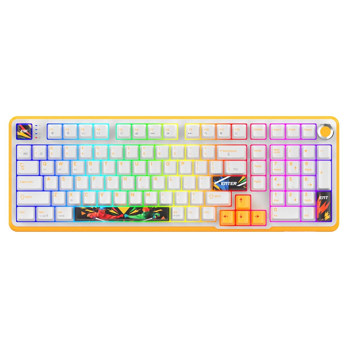 Cosmic Byte Arcturus 98% Tri-Mode Gasket Mechanical Keyboard – White Amber