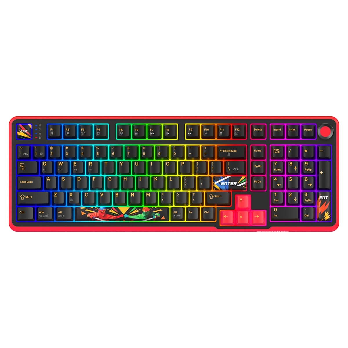 Cosmic Byte Arcturus 98% Tri-Mode Gasket Mechanical Keyboard – Black Red