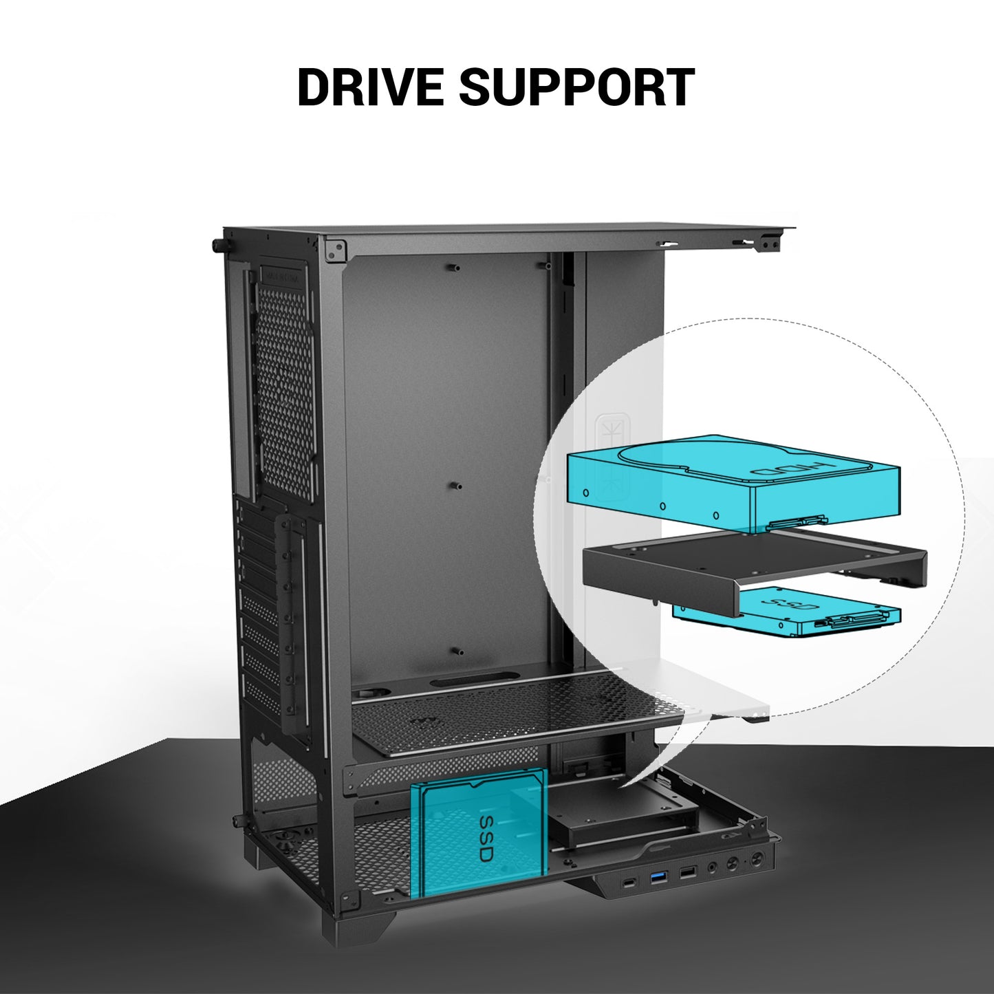 Ant Esports X2 LCD ARGB ATX Mid Tower Case
