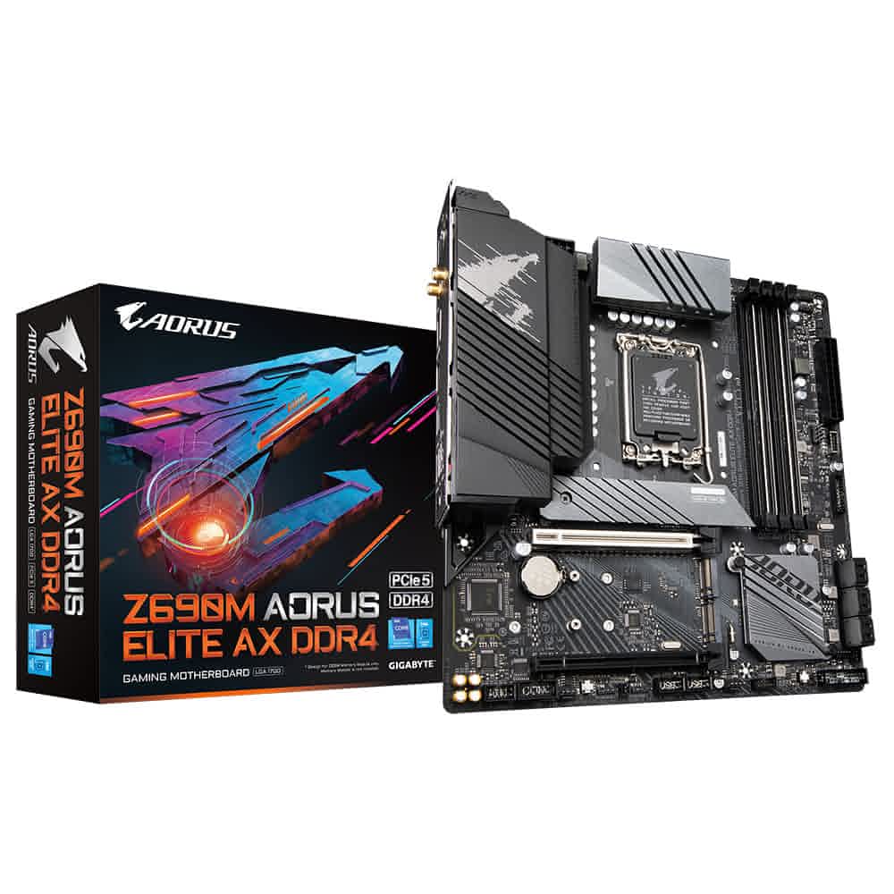 GIGABYTE GA-Z690M AORUS ELITE AX DDR4 INTEL LGA1700 MOTHERBOARD