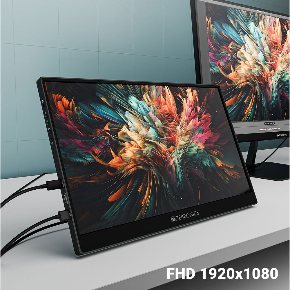 ZEBRONICS Pixigo A16S, 15.6 inch Portable Monitor