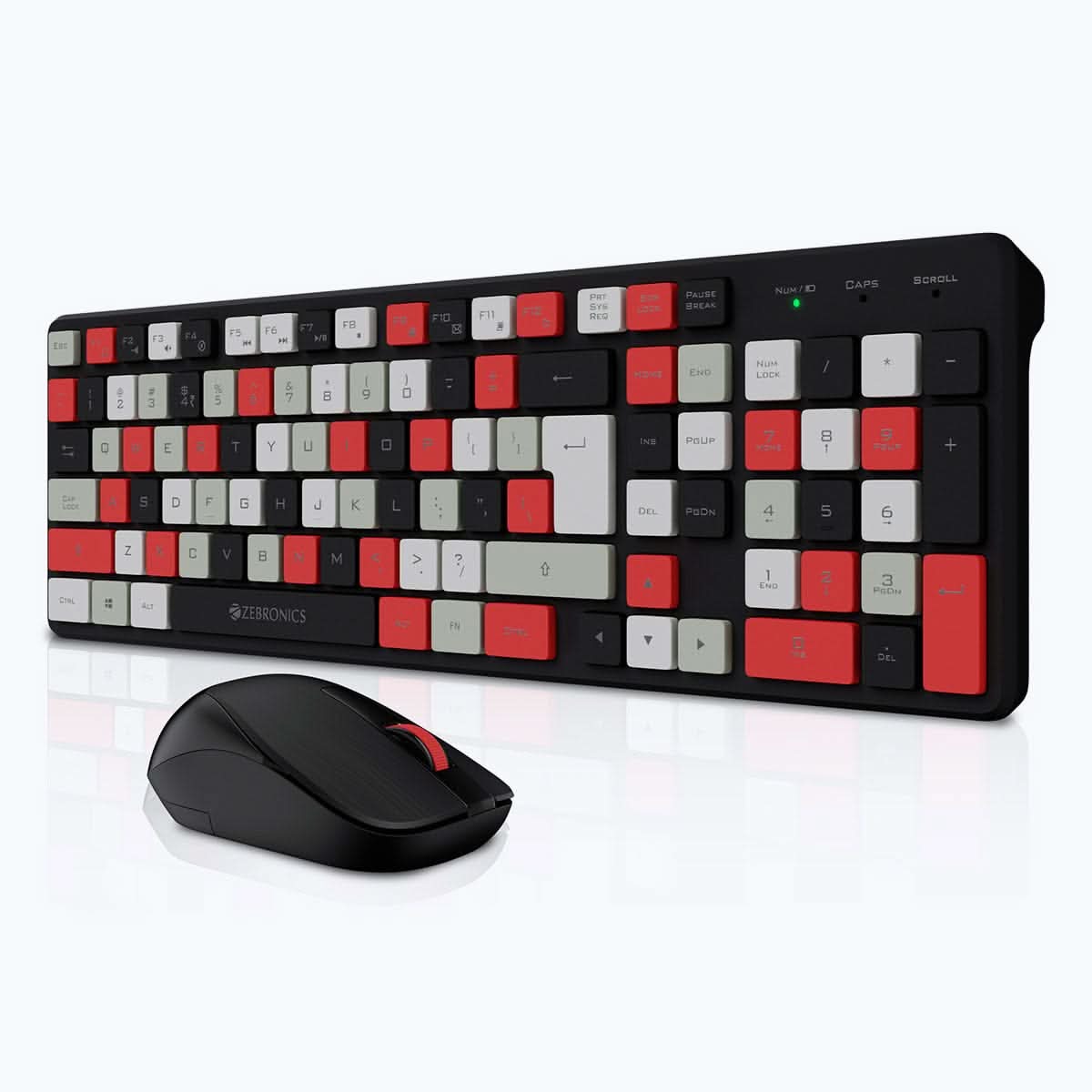 ZEBRONICS COMPANION 111 GRAPHITE RED KEYBOARD SET