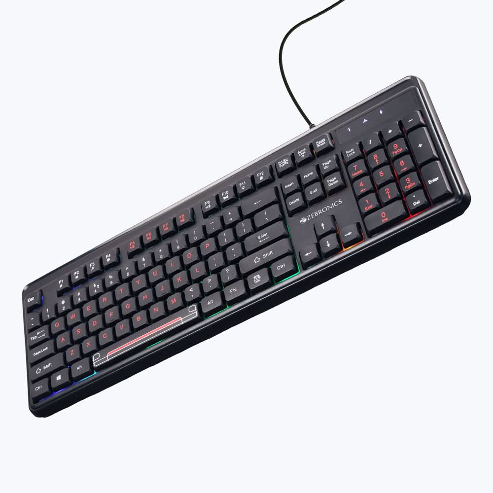 ZEBRONICS SET COMBAT WHITE KEYBOARD