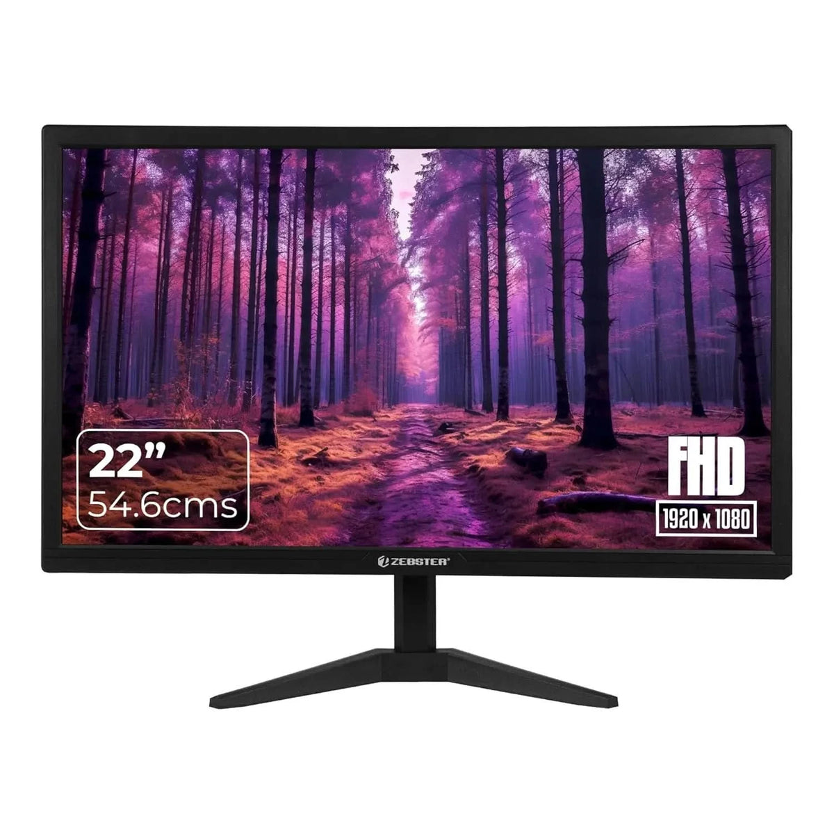 Zebster GV222 22 Inch LED Monitor, Full HD Display, 100Hz Refresh Rate, HDMI, Black