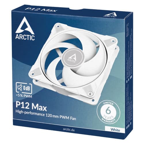 ARCTIC P12 MAX | 120MM HIGH SPEED PWM FAN | WHITE ACFAN00293A