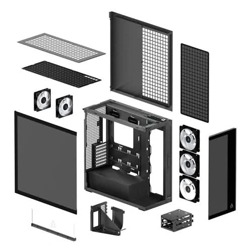 Arctic Xtender VG ARGB E-ATX tinted Black Mid Tower Case