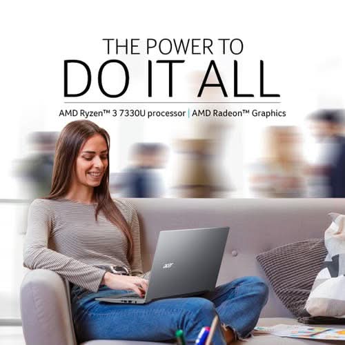 Acer Aspire Lite, AMD Ryzen 3 7330U processor, 8 GB RAM, 512 GB SSD, Full HD, 15.6"/39.62 cm, Windows 11 Home, Steel Gray, 1.59 kg, AL15-41, Thin and Light Laptop UN.31ZSI.045