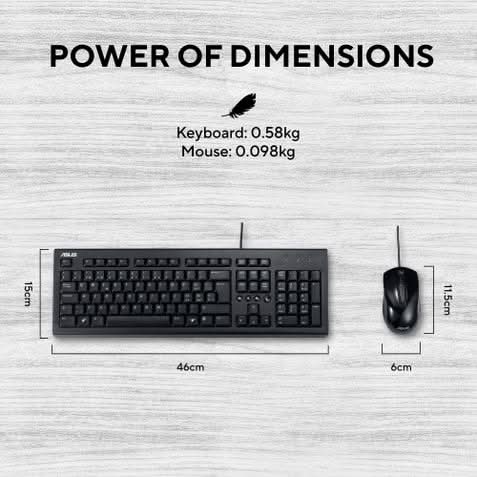 ASUS Keyboard and Mouse Set U2000 (Wired)