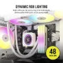CORSAIR ICUE H150I 360MM ELITE LCD XT AIO LIQUID COOLER WHITE