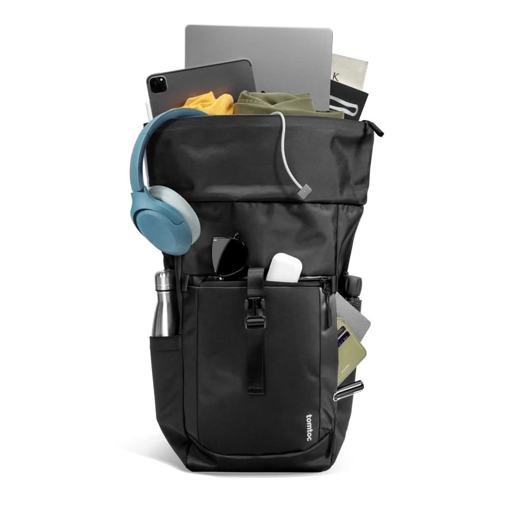 TOMTOC NAVIGATOR-T61 ROLLTOP BACKPACK 17.3 INCH/25L-30L-BLACK
