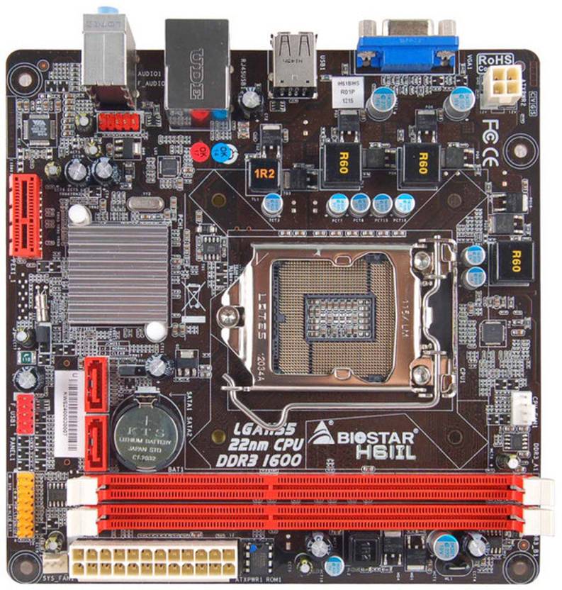 BIOSTAR H61IL LGA 1155 SOCKET MINI-ITX INTEL H61 CHIPSET DDR3 MOTHERBOARD