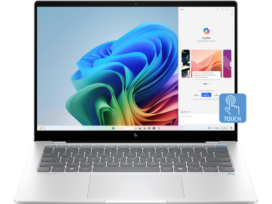 HP OMNIBOOK SNAPDRAGON X PLUS - (16 GB/512 GB SSD/WINDOWS 11 HOME) 14-FE1011QU THIN AND LIGHT LAPTOP (14 INCH, GLACIER SILVER, 1.34 KG, WITH MS OFFICE)
