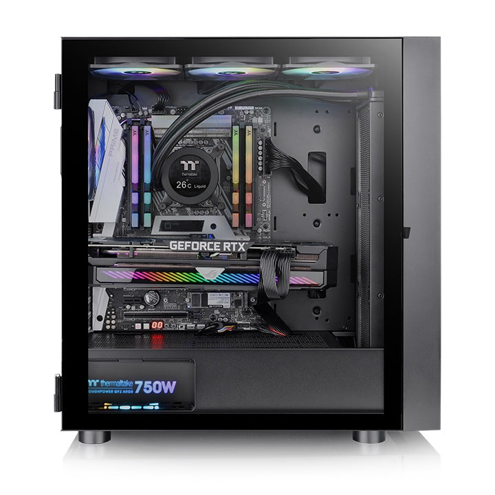 THERMALTAKE H570 TG ARGB MID-TOWER E-ATX CABINET BLACK
