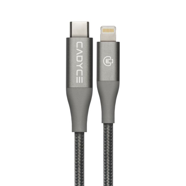 CADYCE CADMIUM PLUS USB C TO LIGHTNING CABLE 1.2M BLACK COLOR CA-CLC - BLACK