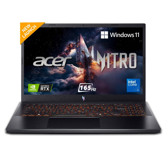 ACER NITRO V 15, GAMING LAPTOP, INTEL CORE 5 210H PROCESSOR, NVIDIA GEFORCE RTX 4050 - 6 GB OF GDDR6, 16 GB RAM, 512 GB SSD, FULL HD IPS, 15.6"/39.62 CM, 165 HZ, WINDOWS 11 HOME, OBSIDIAN BLACK, 2.113 KG, ANV15-52, AMBER BACKLIGHT KEYBOARD NH.QUASI.002