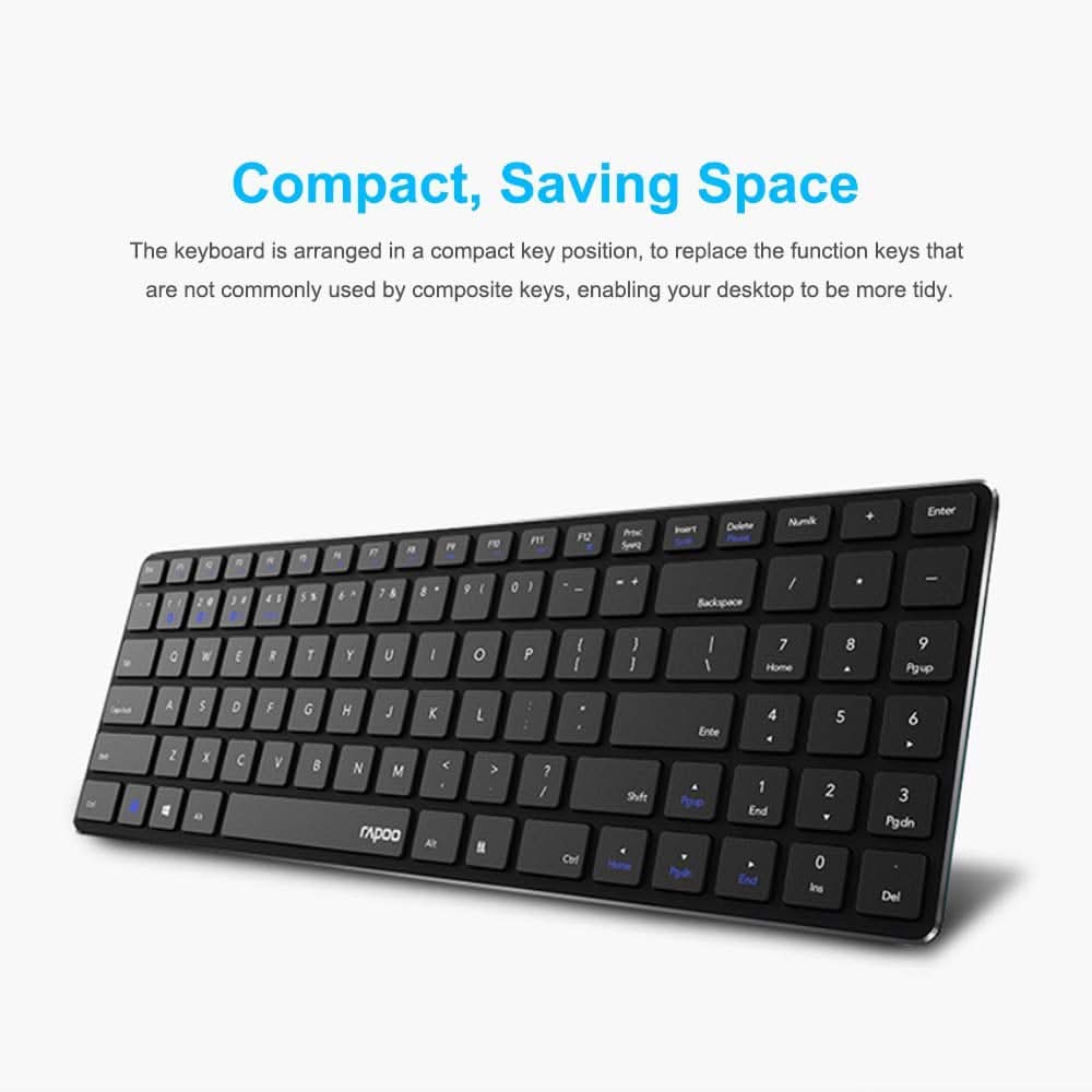 KBD-RAPOO-SET-WIRELESS-9300M-WHITE/BLACK