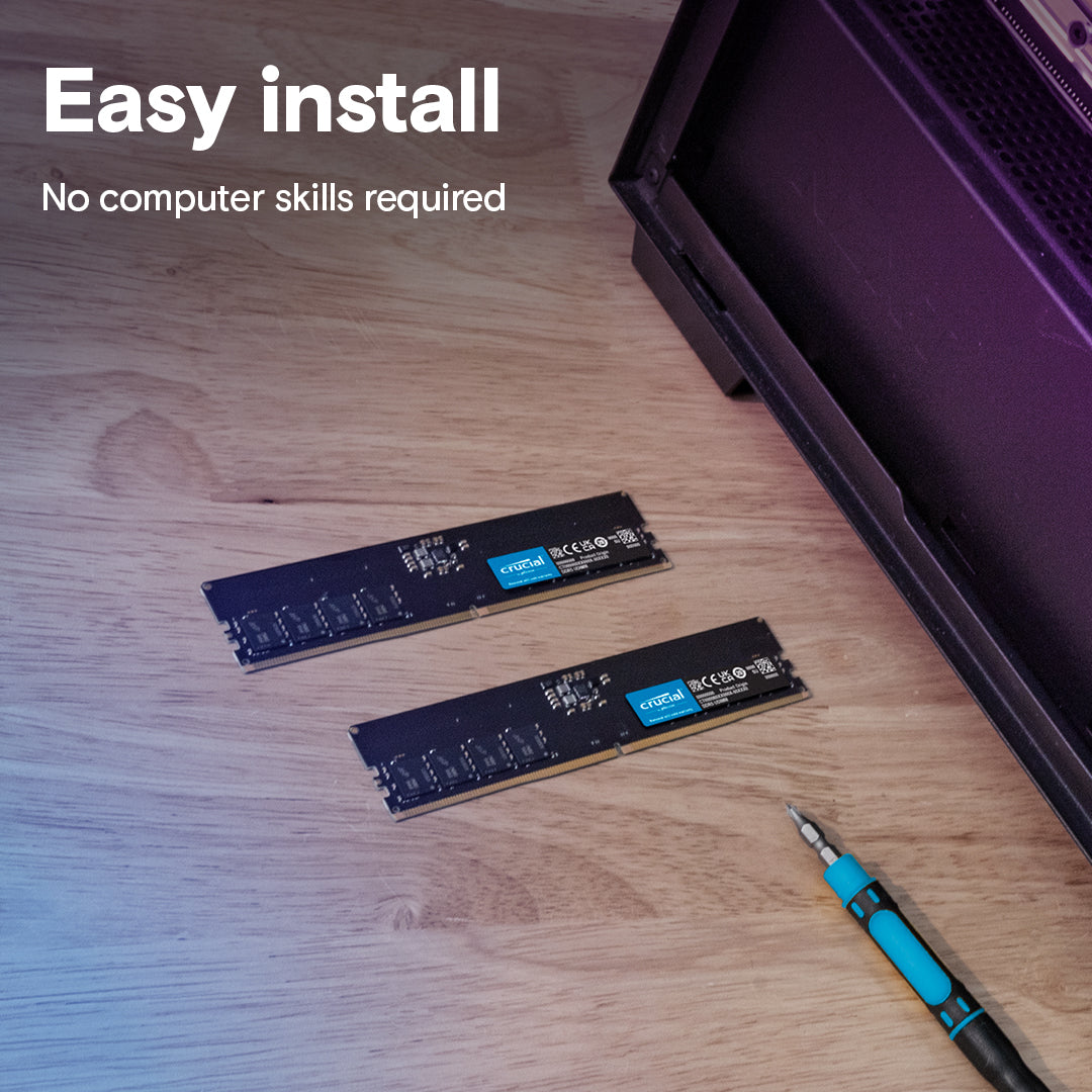 CRUCIAL 16GB KIT (2X8GB) DDR5-5600 UDIMM CL46 CT2K8G56C46U5