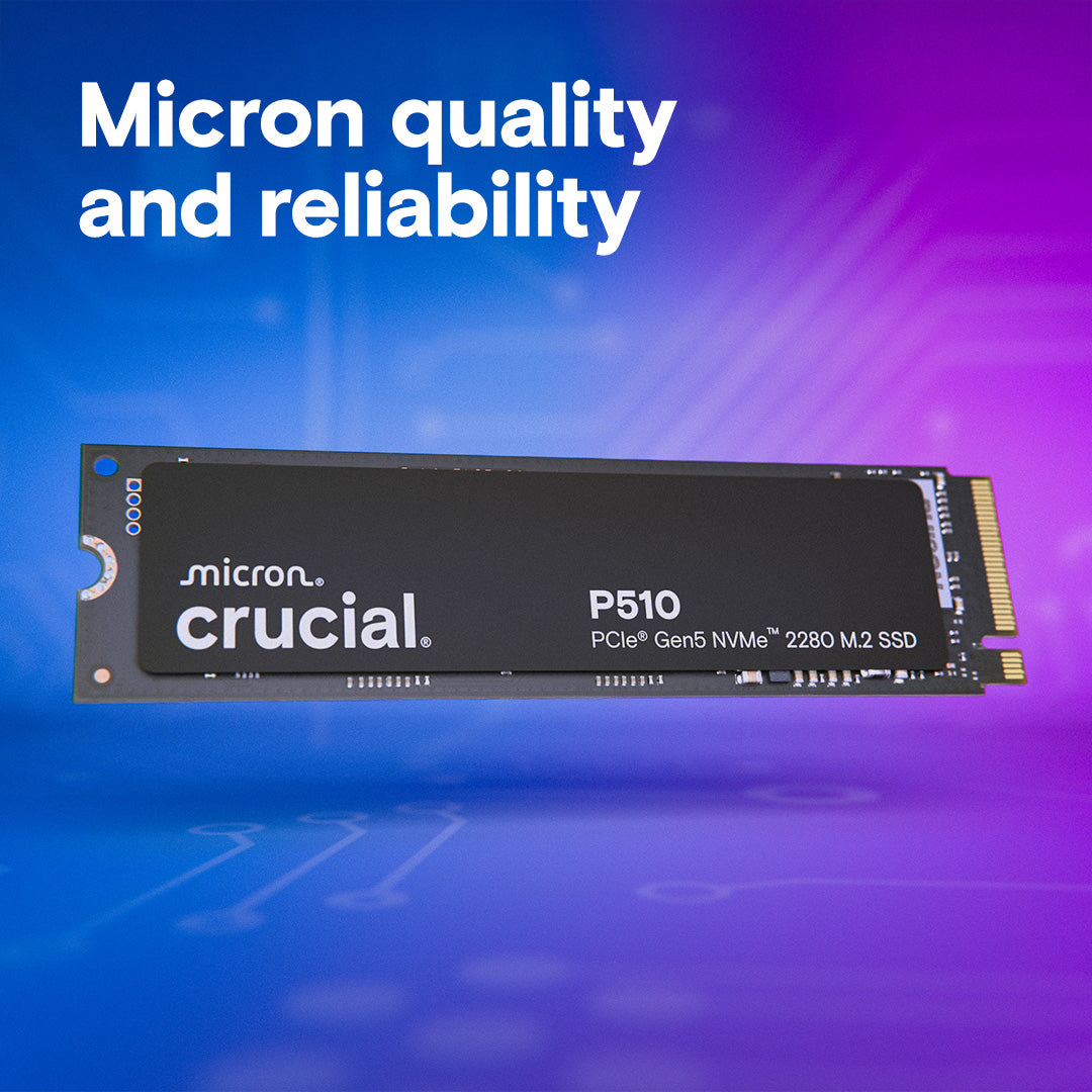 CRUCIAL P510 1TB PCIE GEN5 NVME 2280 M.2 SSD CT1000P510SSD8