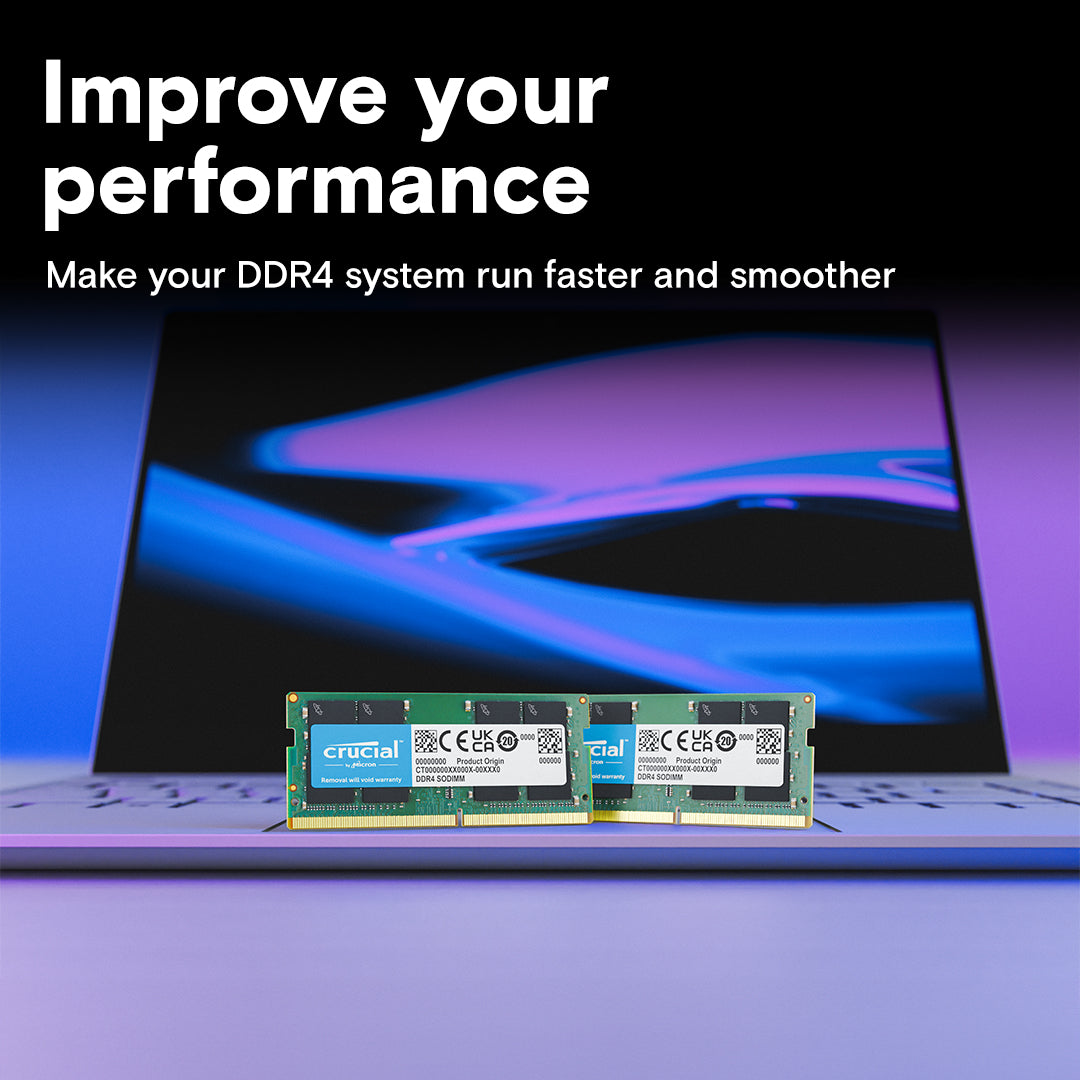 CRUCIAL 32GB KIT (2X16GB) DDR4-3200 SODIMM CL22 RAM CT2K16G4SFRA32A