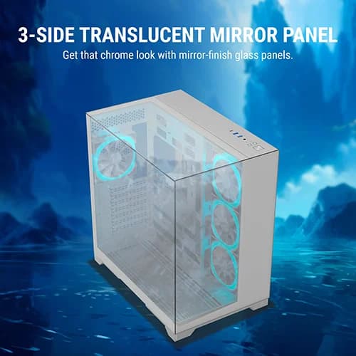 ANT ESPORTS CRYSTAL MIRROR WHITE ATX MID TOWER CASE
