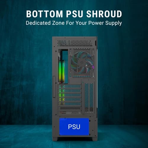 Ant Esports Crystal X3 LCD ARGB ATX Mid Tower Case