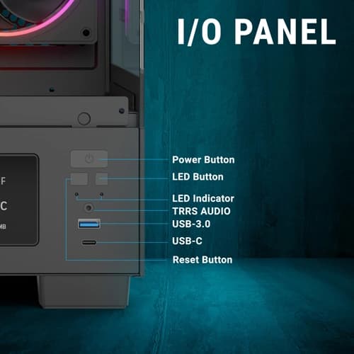 Ant Esports Crystal X3 LCD ARGB ATX Mid Tower Case