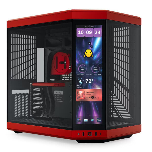 HYTE Y70 TOUCH INFINITE DUAL CHAMBER ATX MID-TOWER CABINET RED-BLACK (CS-HYTE-Y70TI-RB)