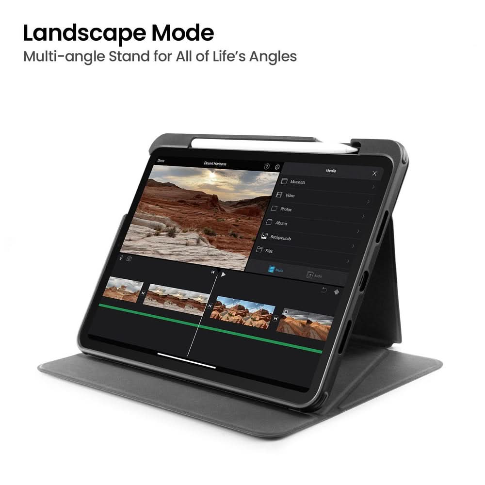 TOMTOC INSPIRE-B50 IPAD TRI-MODE CASE 13 INCH-BLACK