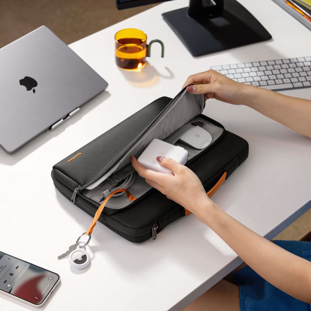 TOMTOC DEFENDER-A14 LAPTOP BRIEFCASE 16 INCH-BLACK