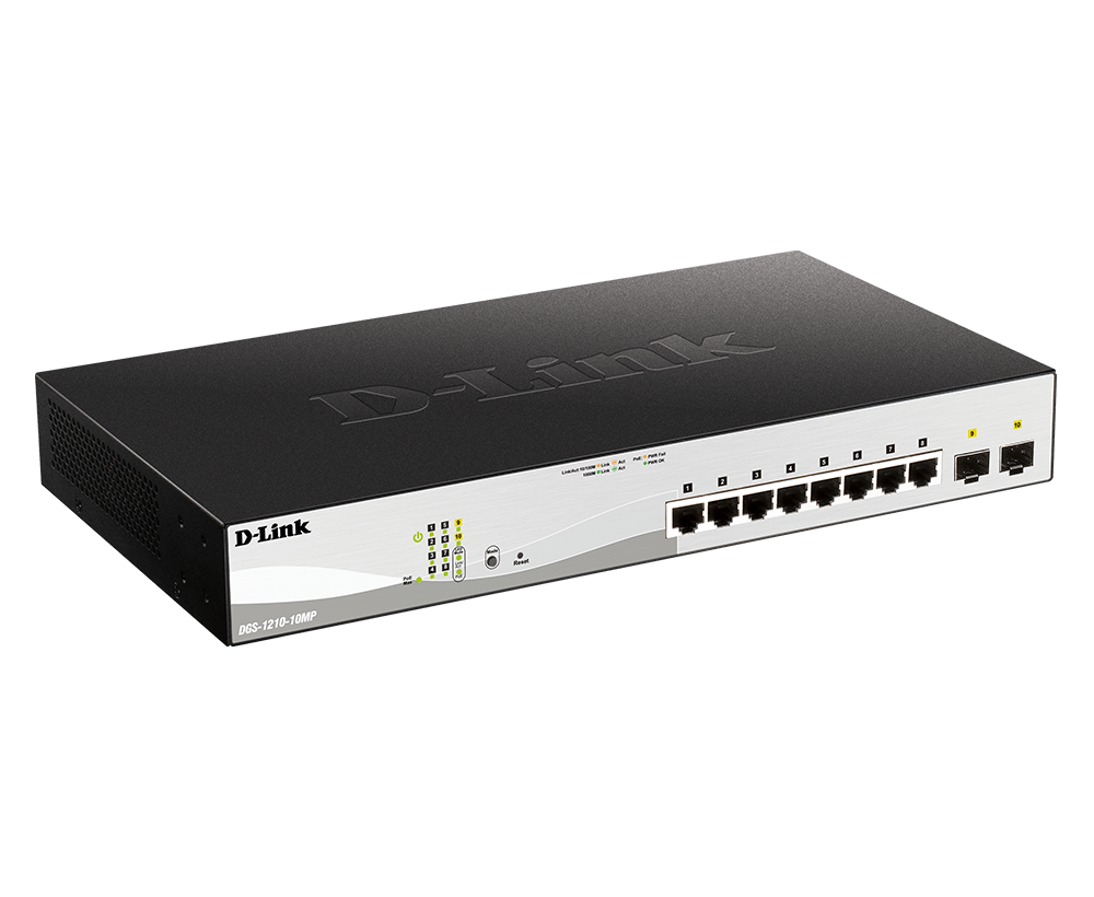DLINK 10-PORT GIGABIT SMART MANAGED POE SWITCH DGS-1210-10MP