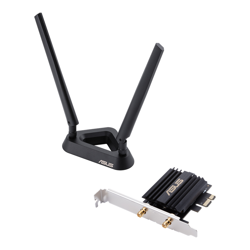 ASUS PCE-AX58BT AX3000 Dual Band WiFi 6 PCIe Adapter, Bluetooth 5.0, 2402Mbps, 574Mbps