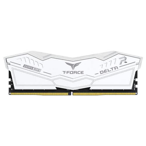 TEAMGROUP T-FORCE DELTA RGB 32GB (32GBX1) DDR5 5200MHZ RAM (WHITE)