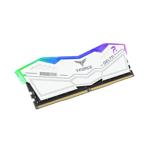 TEAMGROUP T-FORCE DELTA RGB 64GB (32GBX2) DDR5 5600MHZ DESKTOP RAM (WHITE)
