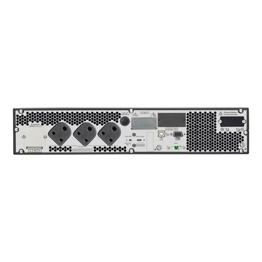 APC EASY UPS ON-LINE SRV2KUXI-IN - 2000VA/ 1600W | 230V | 3 INDIA 3-PIN 6A + 1X HARD WIRE 3-WIRE(1P+N+E) OUTLETS | RACKMOUNT 2U | INTELLIGENT CARD SLOT | VISUAL LCD AND AUDIBLE ALARMS | NO BATTERY, W/O RAIL KIT | 2 YEARS WARRANTY