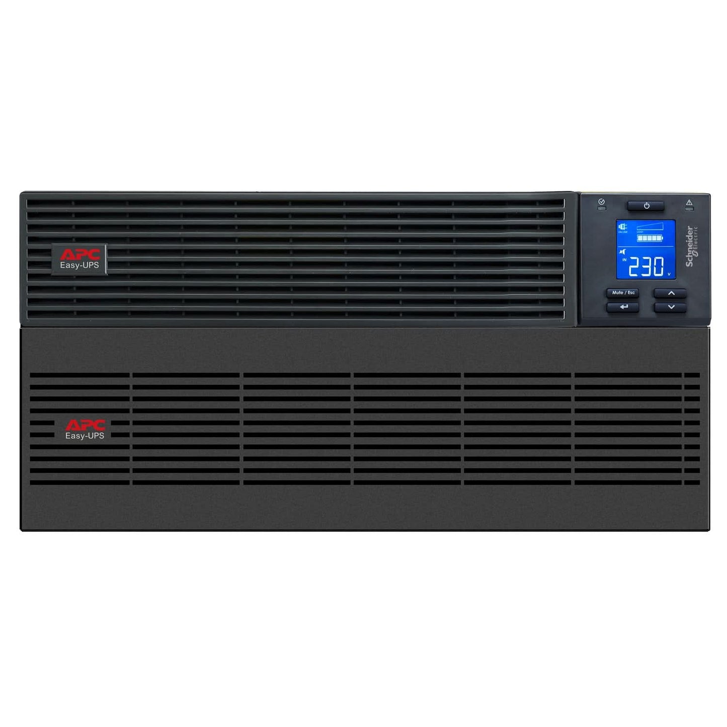 APC EASY UPS ON-LINE SRV5KRIL-IN - 5KVA/5KW | 230V | HARD WIRE 3-WIRE(1P+N+E) OUTLET | RACKMOUNT 5U | INTELLIGENT CARD SLOT | VISUAL LCD AND AUDIBLE ALARMS | EXTENDED RUNTIME, W/O RAIL KIT | 2 YEARS WARRANTY