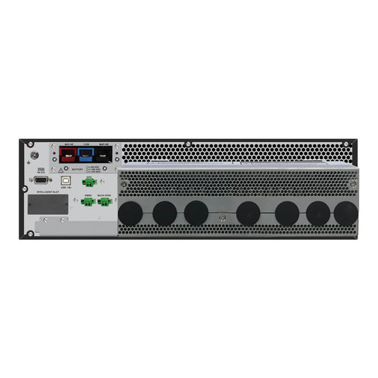 APC EASY UPS ON-LINE SRV20KUXI-IN - 20KVA/20KW | 230V | 1X HARD WIRE 3-WIRE(1P+N+E) OUTLETS | RACKMOUNT 3U | INTELLIGENT CARD SLOT | VISUAL LCD AND AUDIBLE ALARMS | NO BATTERY, W/O RAIL KIT | 2 YEARS WARRANTY