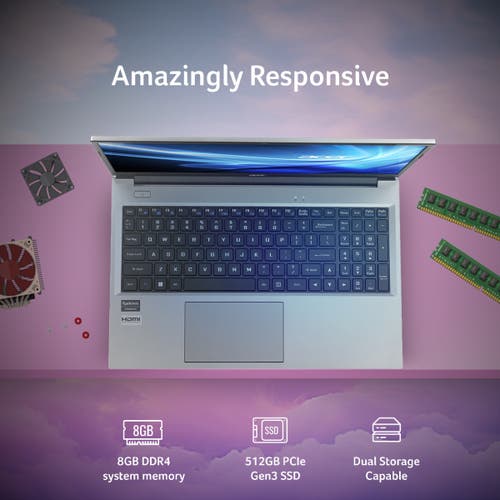 ACER ASPIRE LITE 13TH GEN INTEL CORE I3-1305U PROCESSOR LAPTOP (WINDOWS 11 HOME/ 8 GB RAM/ 512 GB SSD/INTEL GRAPHICS/MICROSOFT OFFICE) AL15-53 WITH 39.6 CM (15.6 INCH) FULL HD DISPLAY, STEEL GRAY, 1.59 KG UN.34ESI.005